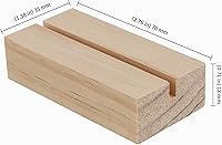 Vista 2 de KEILEOHO 30 soportes de madera para números de mesa, soporte para tarjetas de mesa, soporte de números de mesas de madera, soportes de tarjetas