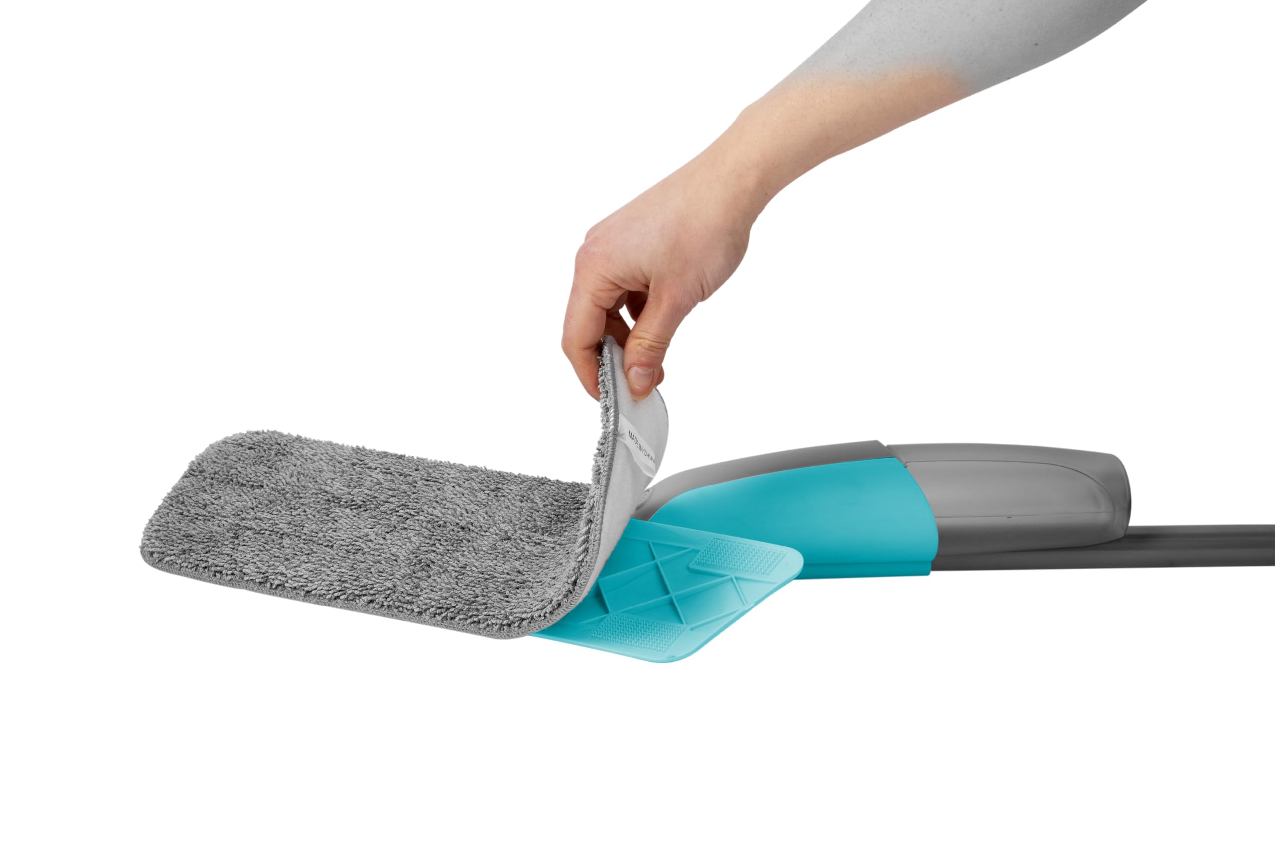 alpina Pulitore Spray - Pulitore con Funzione Spray - Serbatoio d'Acqua da 300 ml - Include Panno in Microfibra - 120 x 36 x 9,5 cm - Grigio/Blu