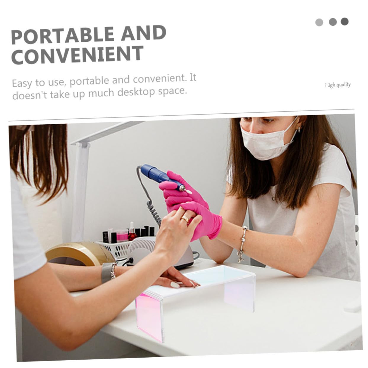 Cuscino Poggiamani Manicure in Acrilico, Supporto Unghie | Appoggio per Polso, Uso Domestico e Lavoro Manicure, Accessorio per Nail Art