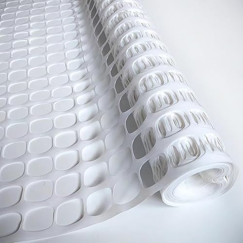 Miniatura 6 de Valla de seguridad de malla de plástico, rollo de 4 x 100 pies con 100 bridas, red temporal reutilizable para cercado de jardín, construcción, valla