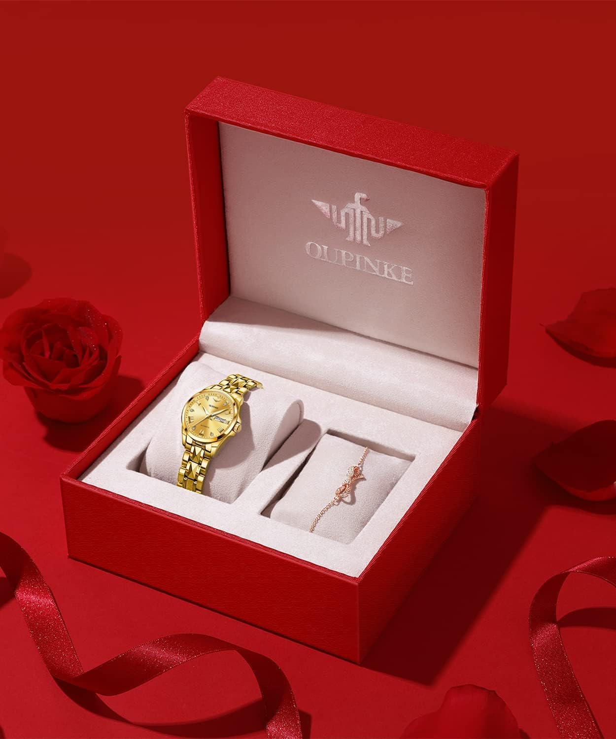 OUPINKE Women Automatic Watch Mechanical Self Winding Classic Luxury - Image 5