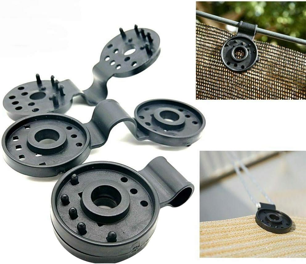 Mesh Cloth Clip Awning Fixed Button dezirZJjx 50Pcs Greenhouse Shading Net Fence Garden Plant Sunshade Mesh Clip Fixing Button - Black