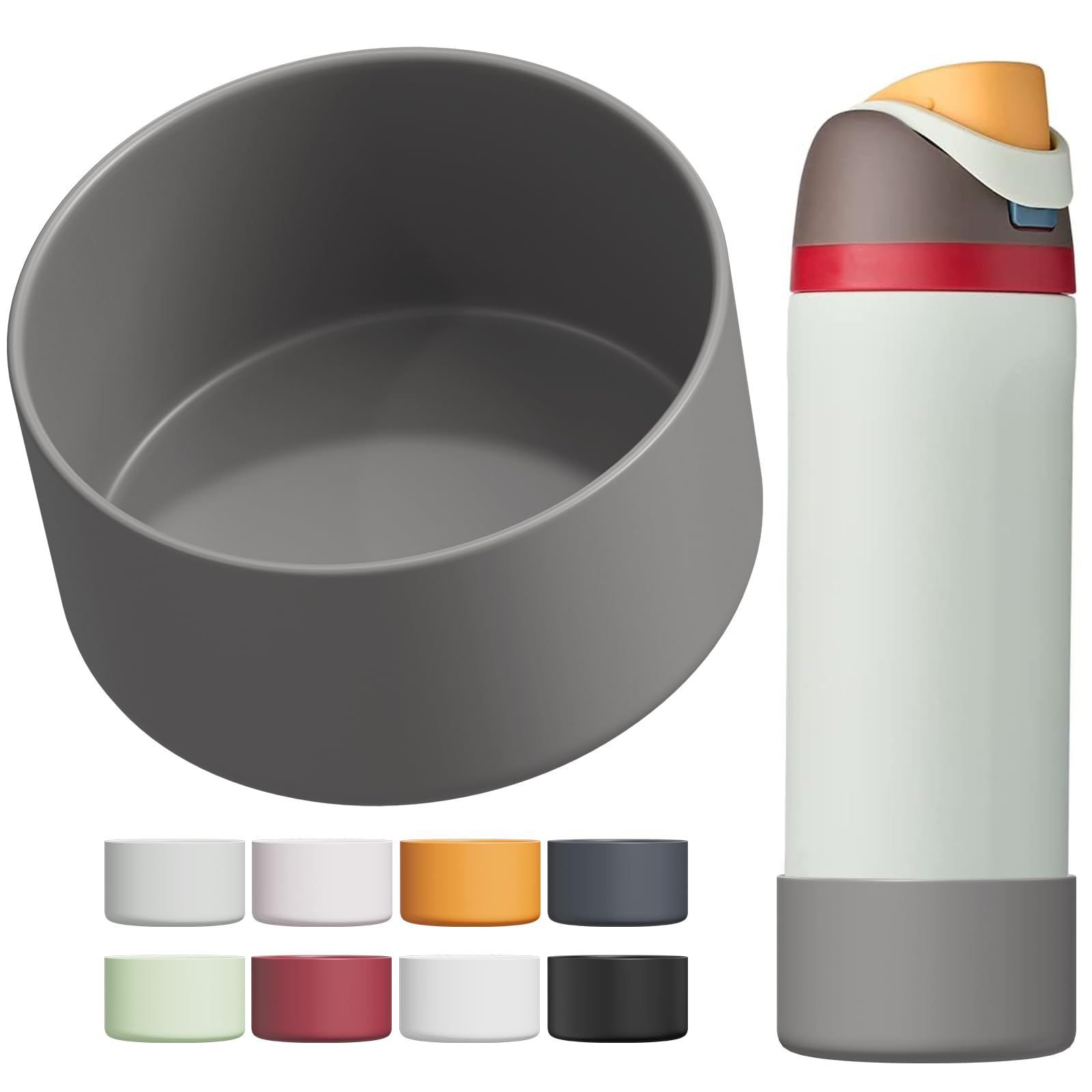 Silicone Boot for Owala Water Bottle 24/32/40 oz, Anti-Slip Protective Sleeve for FreeSip/Twist/Flip Water Bottles, BPA Free, Bottom Bumper Cover Protects Water Bottles from Scratches