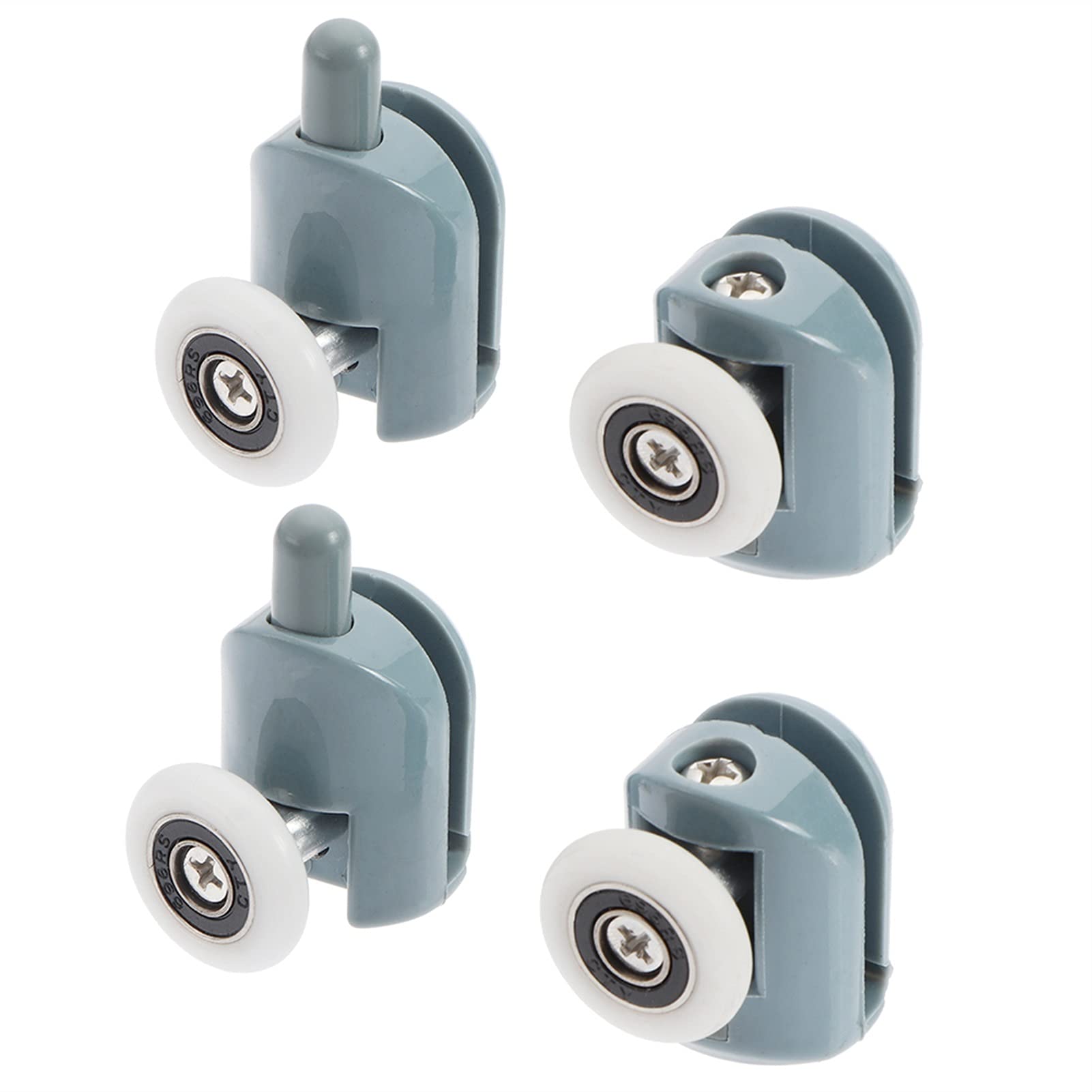 Pilang 2Pcs Up 2Pcs Down Zxxin-Door Wheel Rollers, Door Roller Pop Up Pulley Wheels, Bearing Sliding Hardware Shower Room Cabin, 4Pcs-8Pcs 23/25/27Mm, (Color : Outer Diameter : 27Mm)
