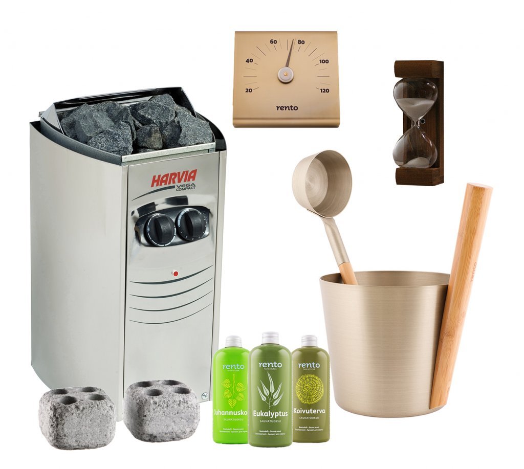 Harvia Vega Compact Kit Sauna Poêle Électrique BC35 avec Accessoires