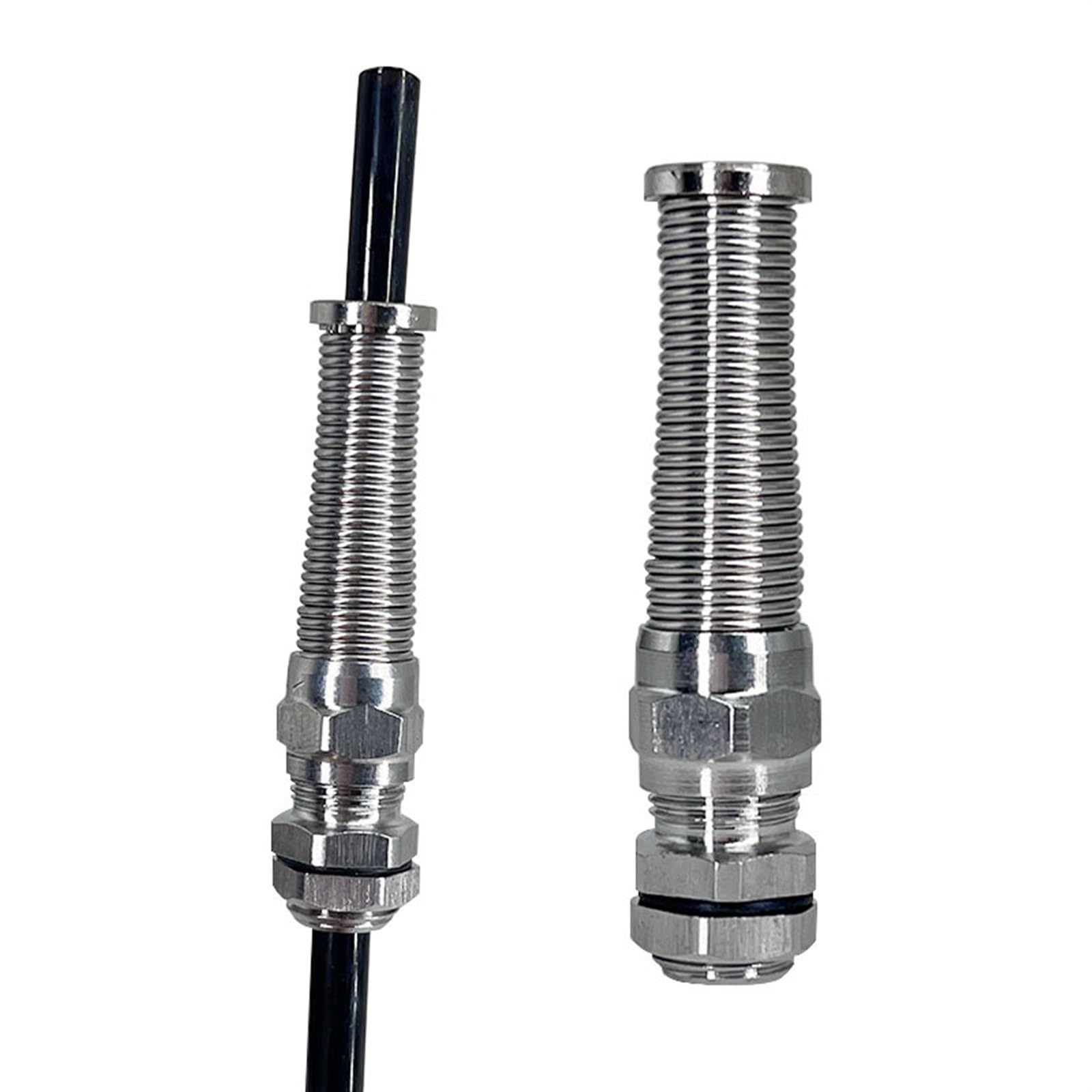 304 Stainless Steel Stress Relief Bend Protection Metric Metal Cable Joint Gland M10 M12 M14 M16 M18 M20 Anti Bending Gland(M12X1.5 For4-8mm)