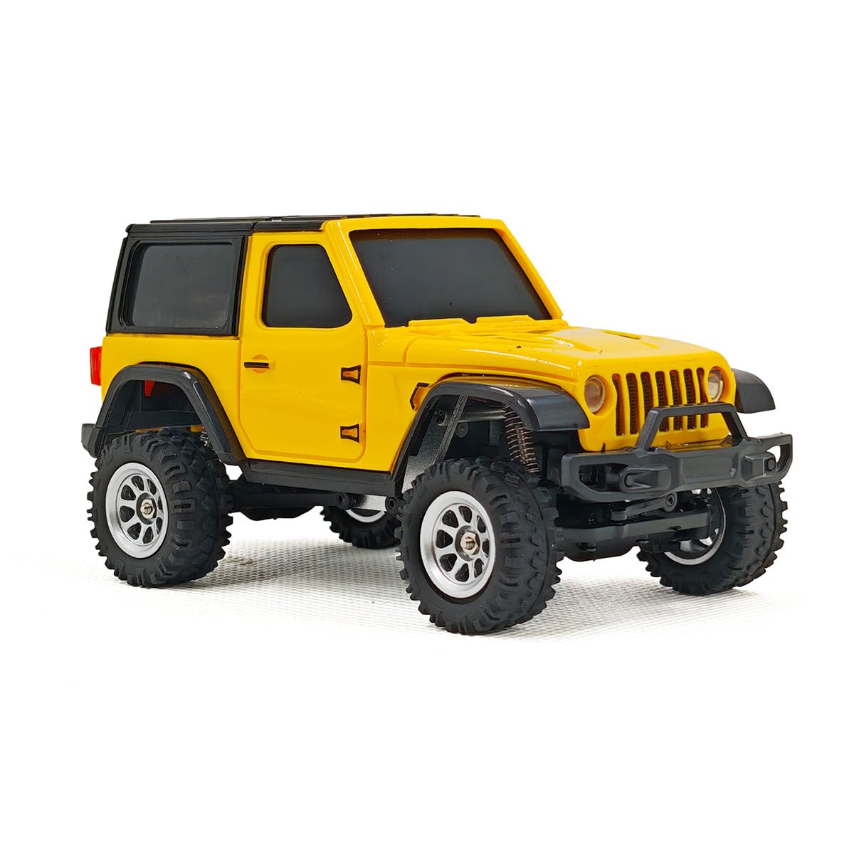 RC Rock Crawler, scala 1/36 4x4 RC Truck Off Road Car, 2.4G 4WD Full Proporzionale All Terrain Climbing Off-Road Vehicle con luci LED realistiche, lunga durata della batteria (RTR/giallo)