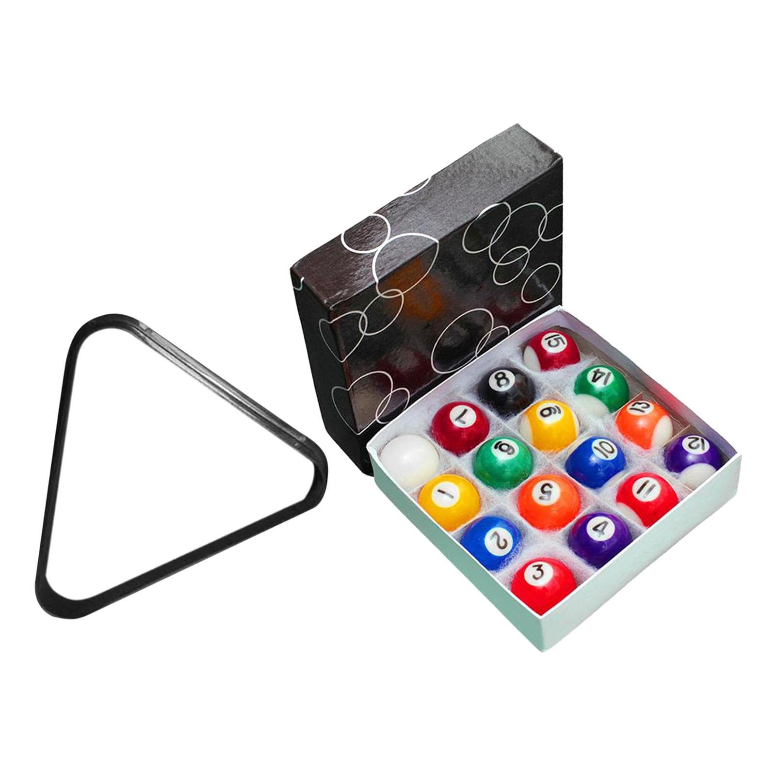Lot de 16 Mini Boules de Billard, Accessoires de Table de Billard, Jouet pour Enfants, Ensemble Complet, Petit Ensemble de Boules de Billard pour Sall