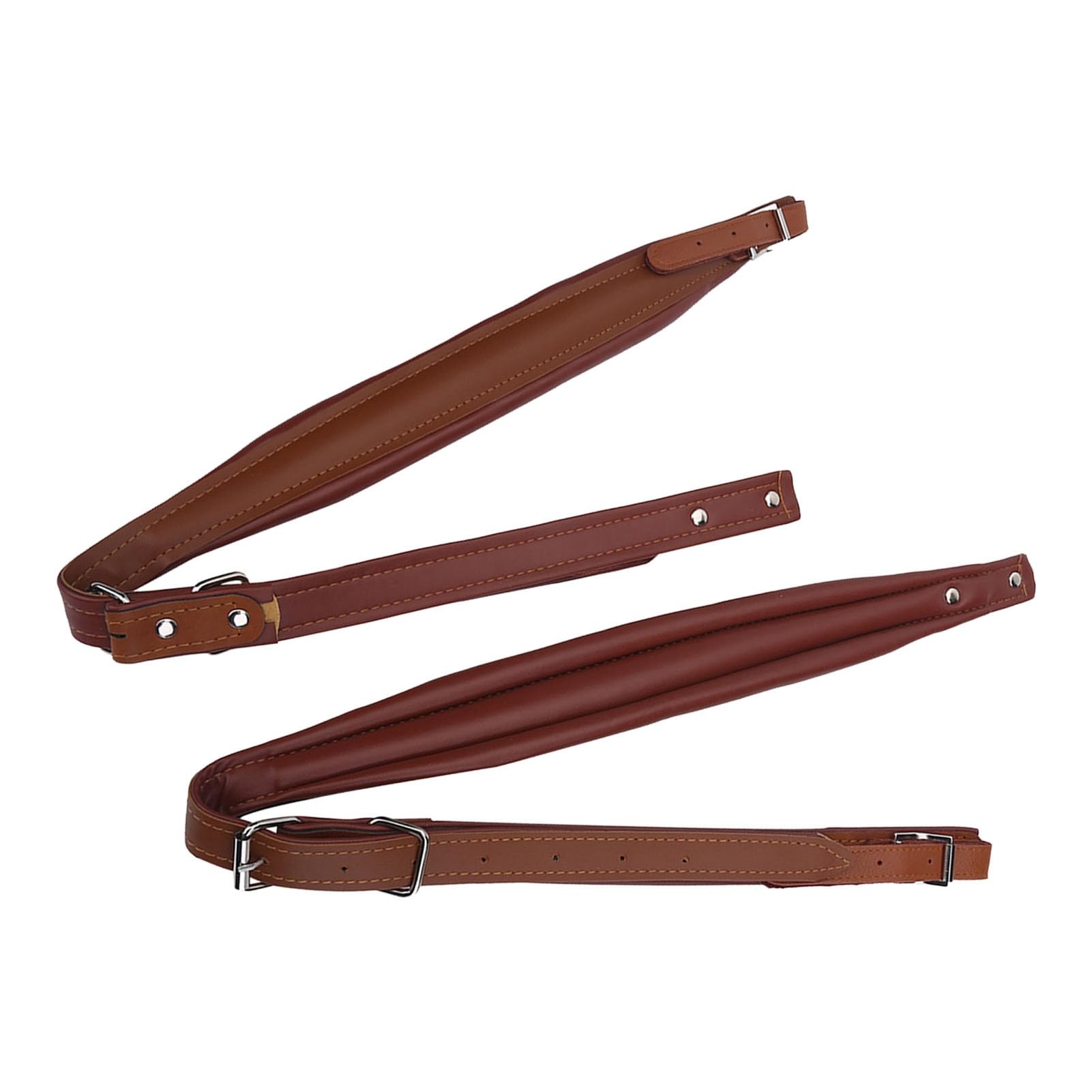 Bnineteenteam Sangles accordéon, bandoulière réglable en Cuir PU Bandoulière accordéon Réglable Doux et résistant à l'usure pour accordéons Basses 16-120 (Blanc, Rouge, Café, Noir)