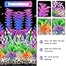 AQUANEAT Artificial Fish Tank Plants, Aquarium Decorations, Purple Plastic Accessories, 10pcs