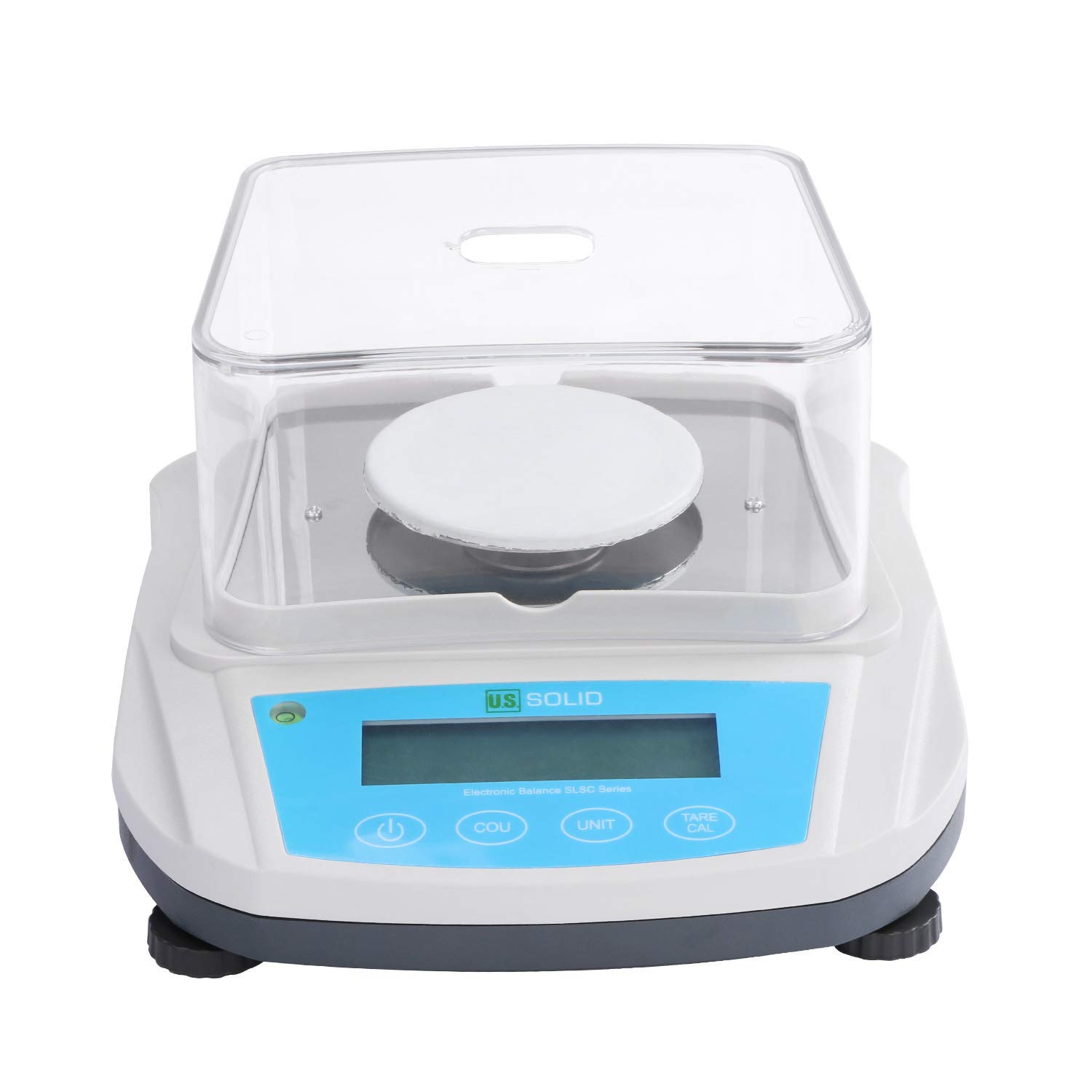 U.S. Solid Precision Lab Scale, 200g x 0.001g (1mg) Analytical Balance, Piece Counting, USB & RS232 Interface, Detachable Draftshield, 200g Calibration Weight, 100-240V, 19 Weighing Units