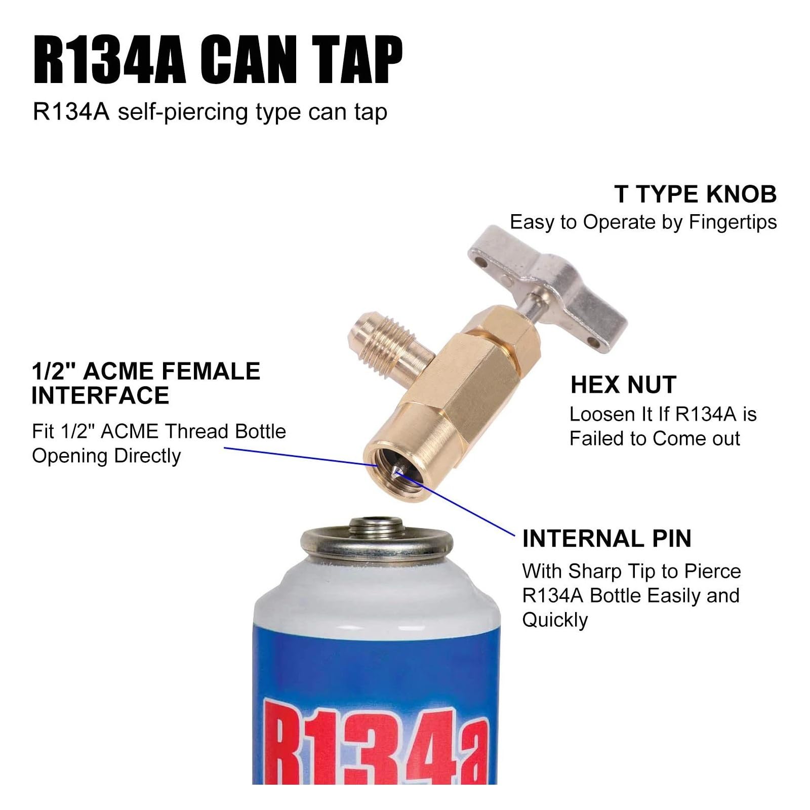 Kit de Manguera de Recarga de Aire Acondicionado R134A con manómetro, Manguera de Carga de refrigerante, Recarga de Gas for automóvil Lecturas estables | Length 150 cm