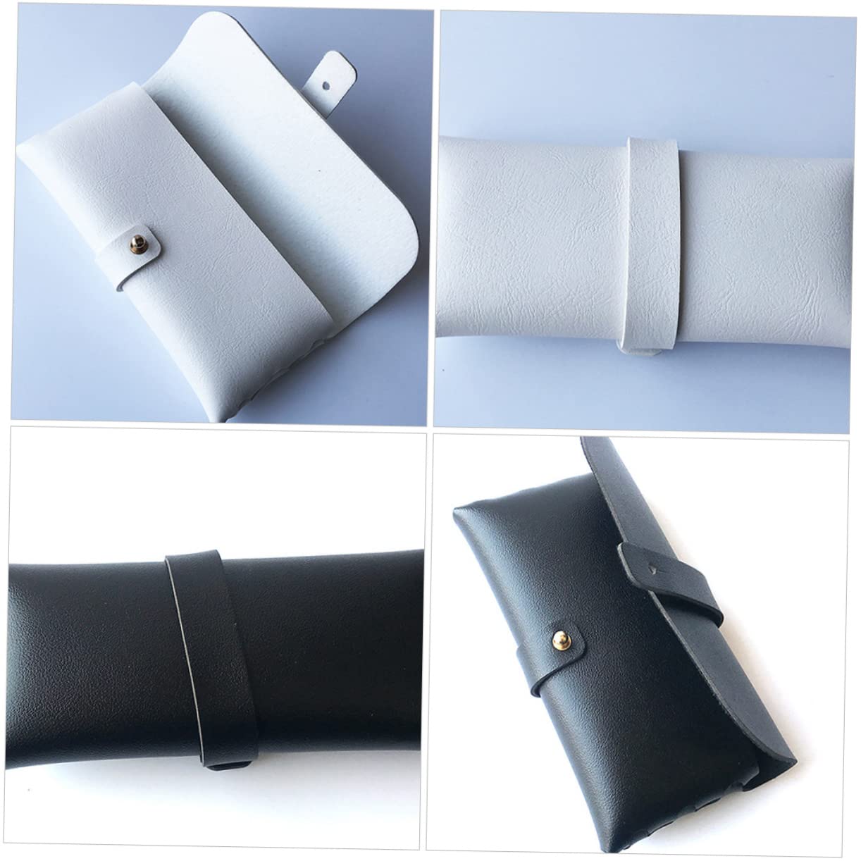 Borsa Per Occhiali in Pelle in Bocca Alla Vacca Magazzinaggio Riutilizzabile Bicchieri Organizzatore Di Occhiali Custodia Per Occhiali Da Sole Bianca