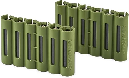 Miniatura 6 de Soporte de baterías AAA Storacell de Powerpax SlimLine, capacidad para 6 unidades, color naranja