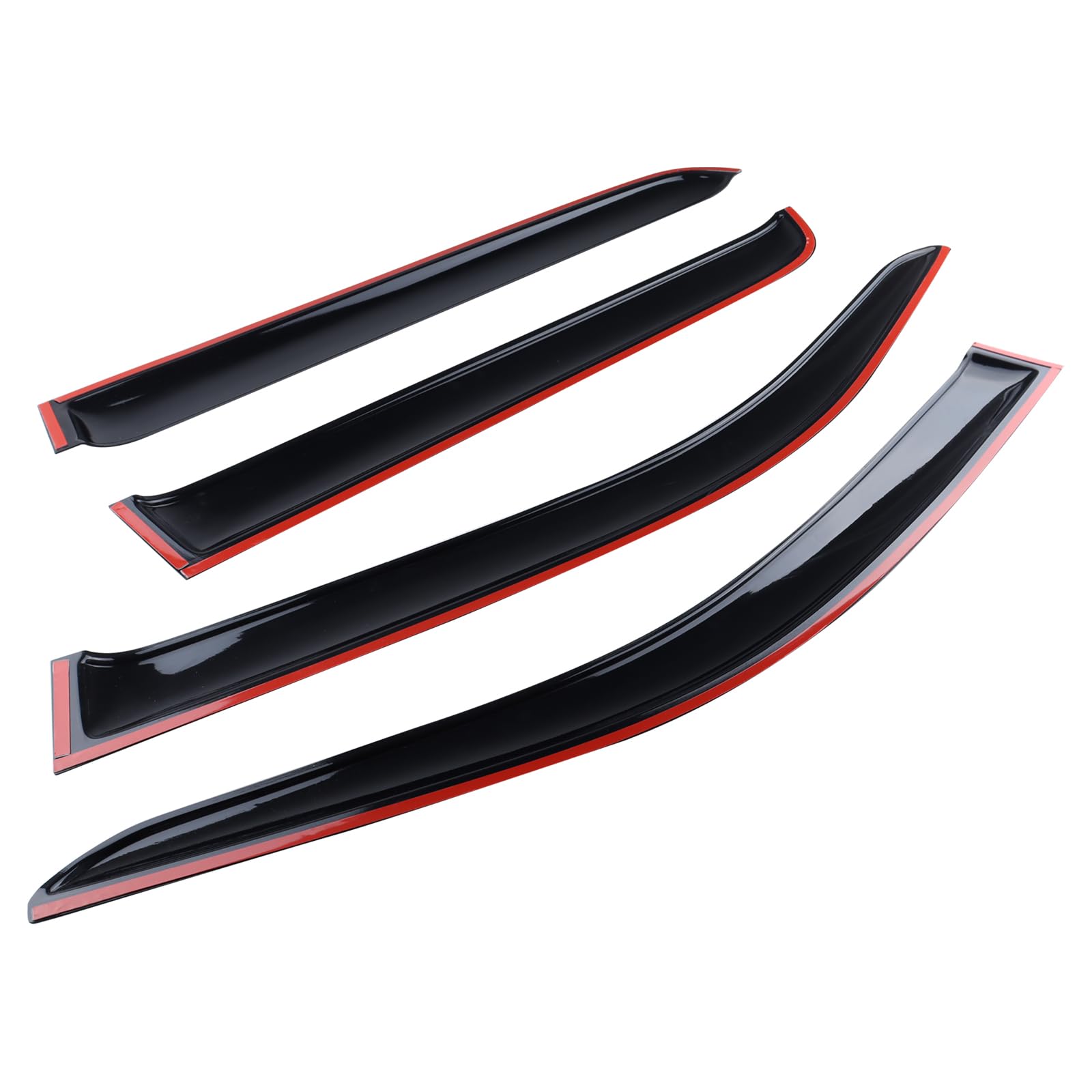 Duolctram 4pcs Tape-On Window Visor Deflectors Vent Rain Guards Compatible with 2022 2023 Ford Maverick XL XLT Lariat