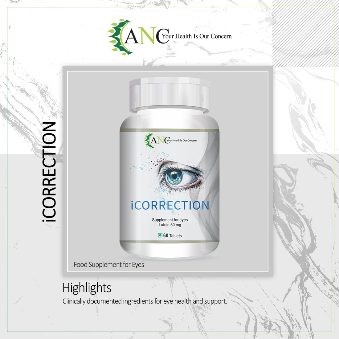 ANC iCORRECTION With Lutein & Zeaxanthin For Eye Care Supplement to Improve Vision, Blue Light & Digital Guard 60 Tablets (Pack of 2) 4