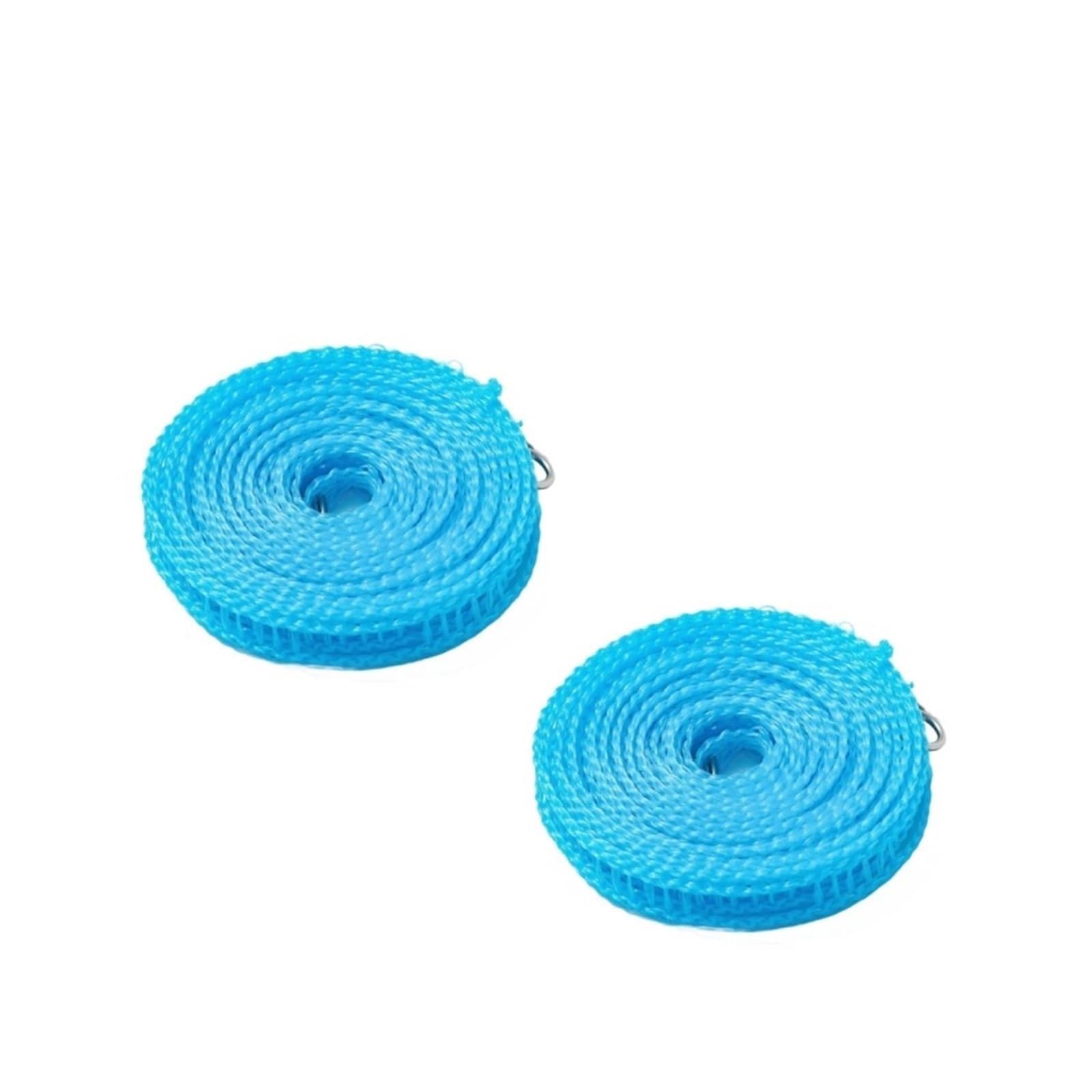 FCfpxwtz Laundry Drying line, Outdoor Clothesline Nylon Non-Slip Laundry Line Windproof Travel Multicolor(36115-blue-10m-2pcs)
