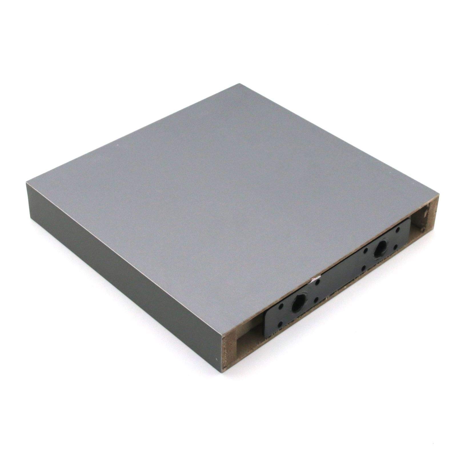 Optimal Products GREY HIGH GLOSS FLOATING SHELF SHELVES DISPLAY UNIT WALL MOUNTED BOOKCASE (SMALL 23.5 X 23.5 CM)