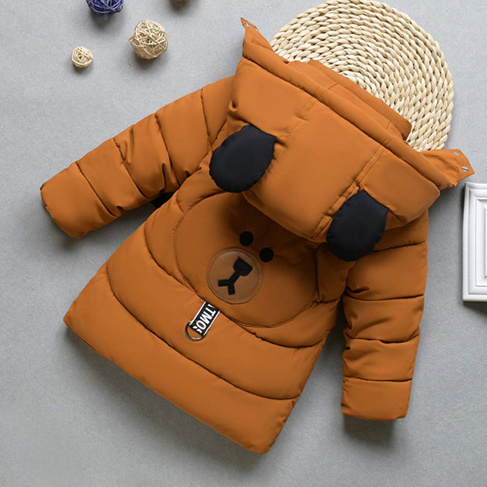 Bambino Giacca Invernale Stile di Orso Piumino Spesso Cappotto Caldo Trapuntato in Cotone