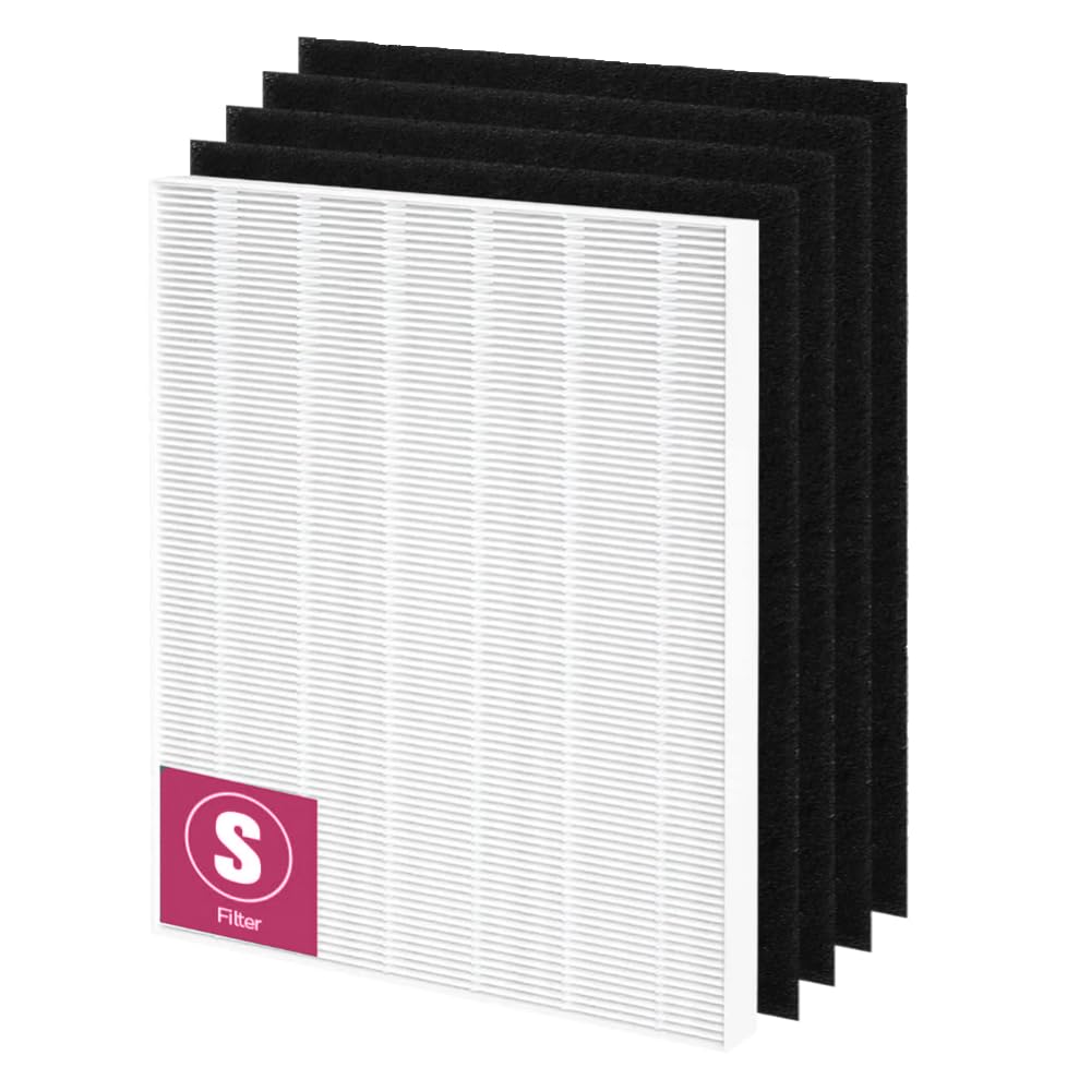 Filter S HEPA Replacement - Compatible with Winix C545 Air Purifier - Replaces Winix Filter S 1712-0096-00 (1 HEPA + 4 Carbon Filters)Compact by Design (Amazon-developed Certification)