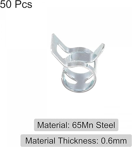 Miniatura 3 de uxcell Abrazadera de tubo de manguera de vacío de combustible de acción de 0.315 in, abrazadera de tubo de manguera de vacío de 0.315 in, abrazadera