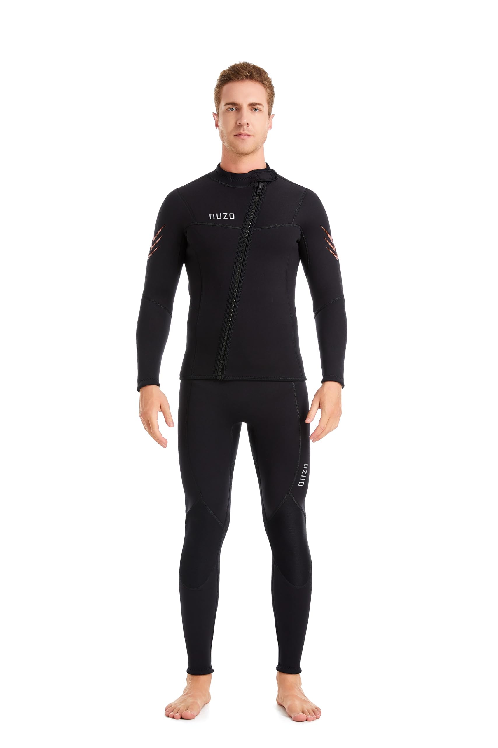 Diving Suit 3MM Men Wetsuit Neoprene Underwater Kitesurf Surfing Spearfishing Jacket Pants Clothes Wet Suit (Top, Medium, 3, Millimeters)