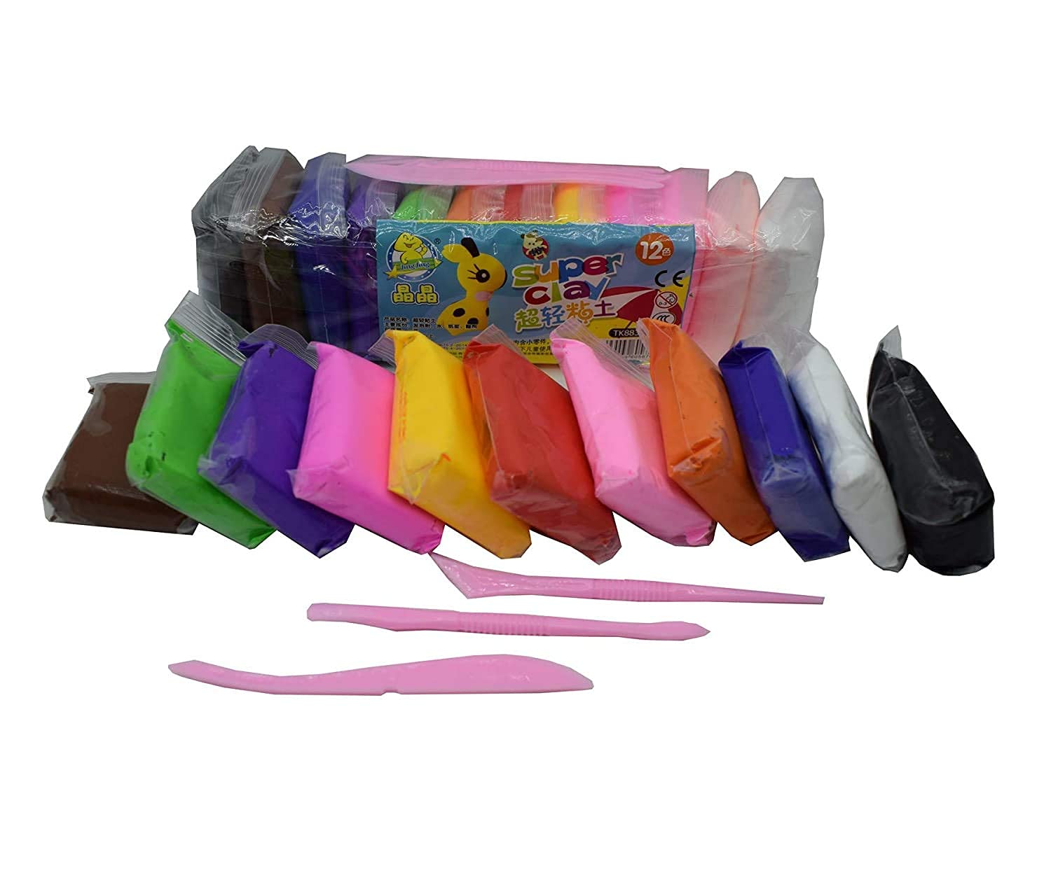 Asera Non Toxic Air Dry Magic Modeling Clay Plasticine Bouncing Clay Birthday Return Gifts Kids (Pack of 1)