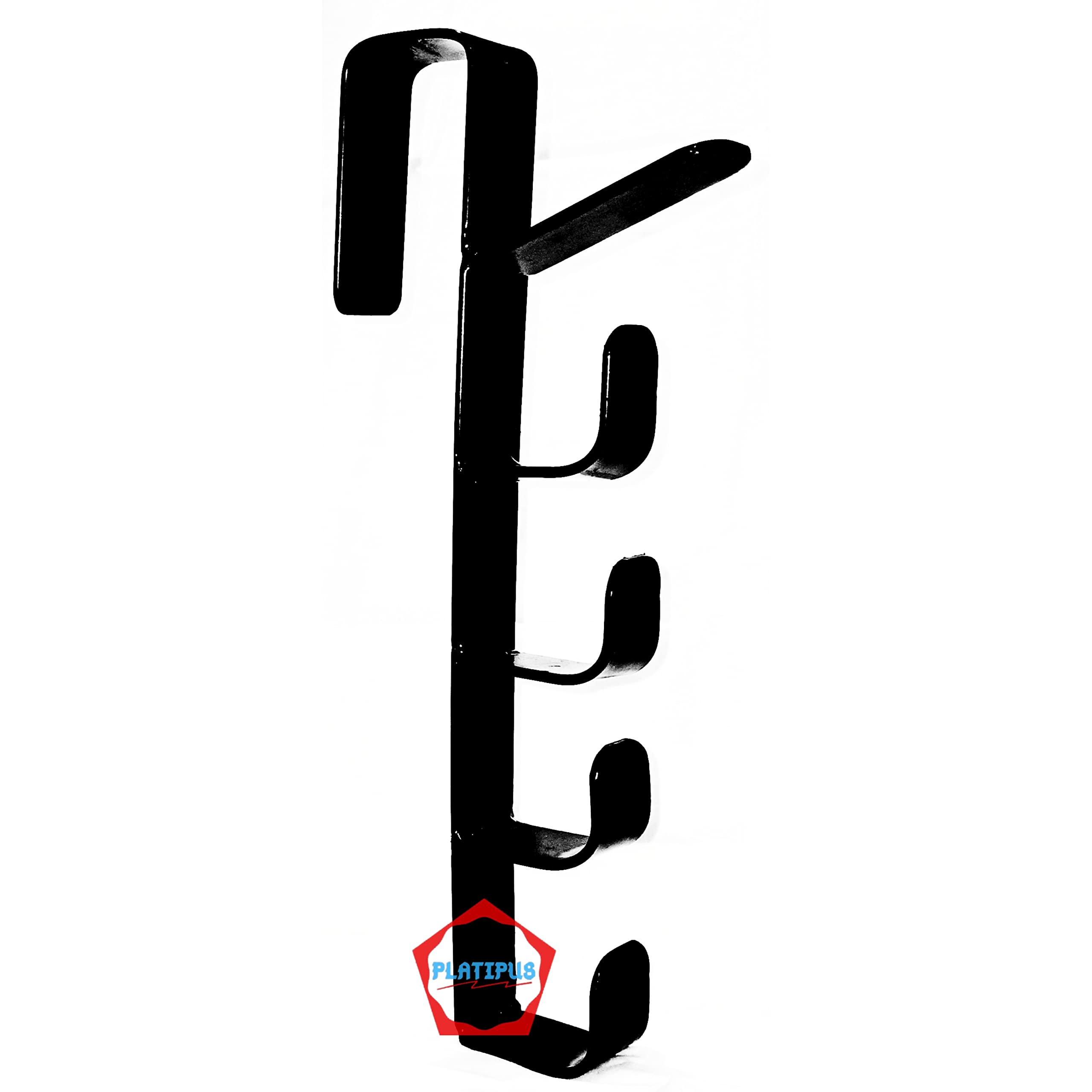 Platipus Door Hook Hanger For Multipurpose 5 Level Over The Door Hook Hanger Rack Organiser (Black) - Metal (B08MW3RDZC) Amazon Price History, Amazon Price Tracker