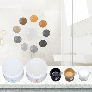 Marble Repair Kit & Granite Repair Kit(Color Match), Granite Epoxy for Marble Granite Porcelain Quartz Corian Tiles and St...