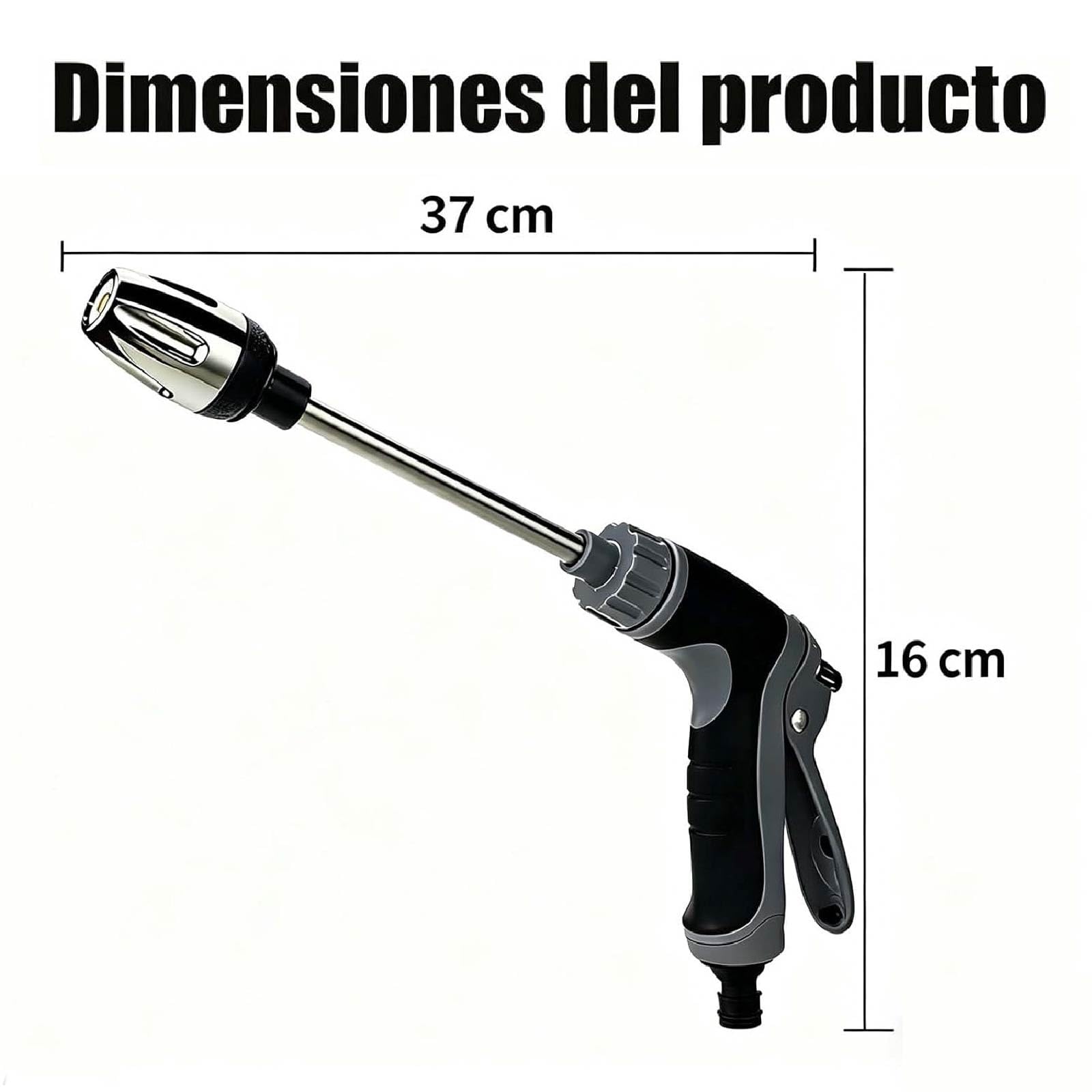 Jetterix Pressure Washer 2026 – Boquilla de Alta Presión para Manguera, Cañón de Espuma Multifuncional con Niveles Ajustables – Limpiador para Coche, Terraza, Jardín y Patio (2pcs)