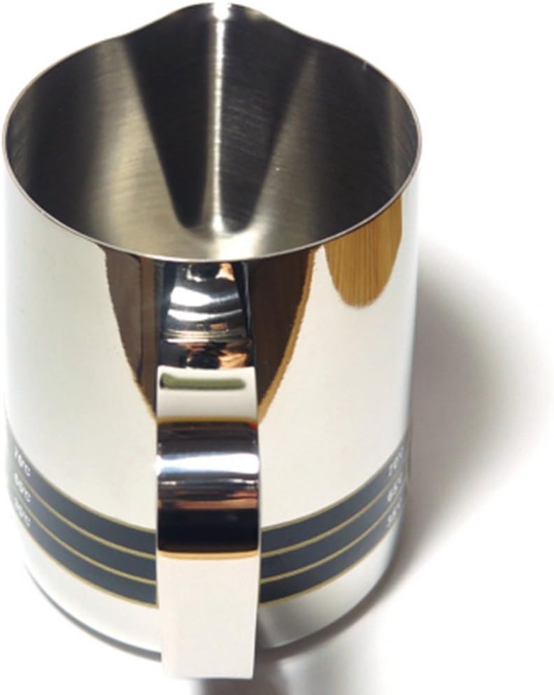 Espresso Coffee Milk Frothing Pitcher With Built-In Thermometer, Stainless Steel (12 oz)