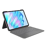 Logitech Combo Touch iPad Air 11-inch (M2), iPad Air (4th & 5th gen - 2020, 2022) Keyboard Case - Detachable Backlit Keyboard with Kickstand, QWERTY UK English Layout - Grey Zeitgenössisch Combo Touch