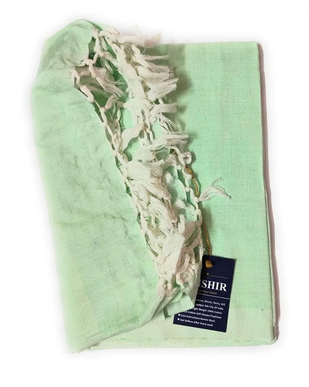 SHISHIR Bhagalpuri Pure Cotton/Summer/Thin Layer/Soft Top Sheet/Odne Wali Single Layer Chadar for Home/Buses/Flight/Train (Green) (B0BVVZX2LB) Amazon Price History, Amazon Price Tracker