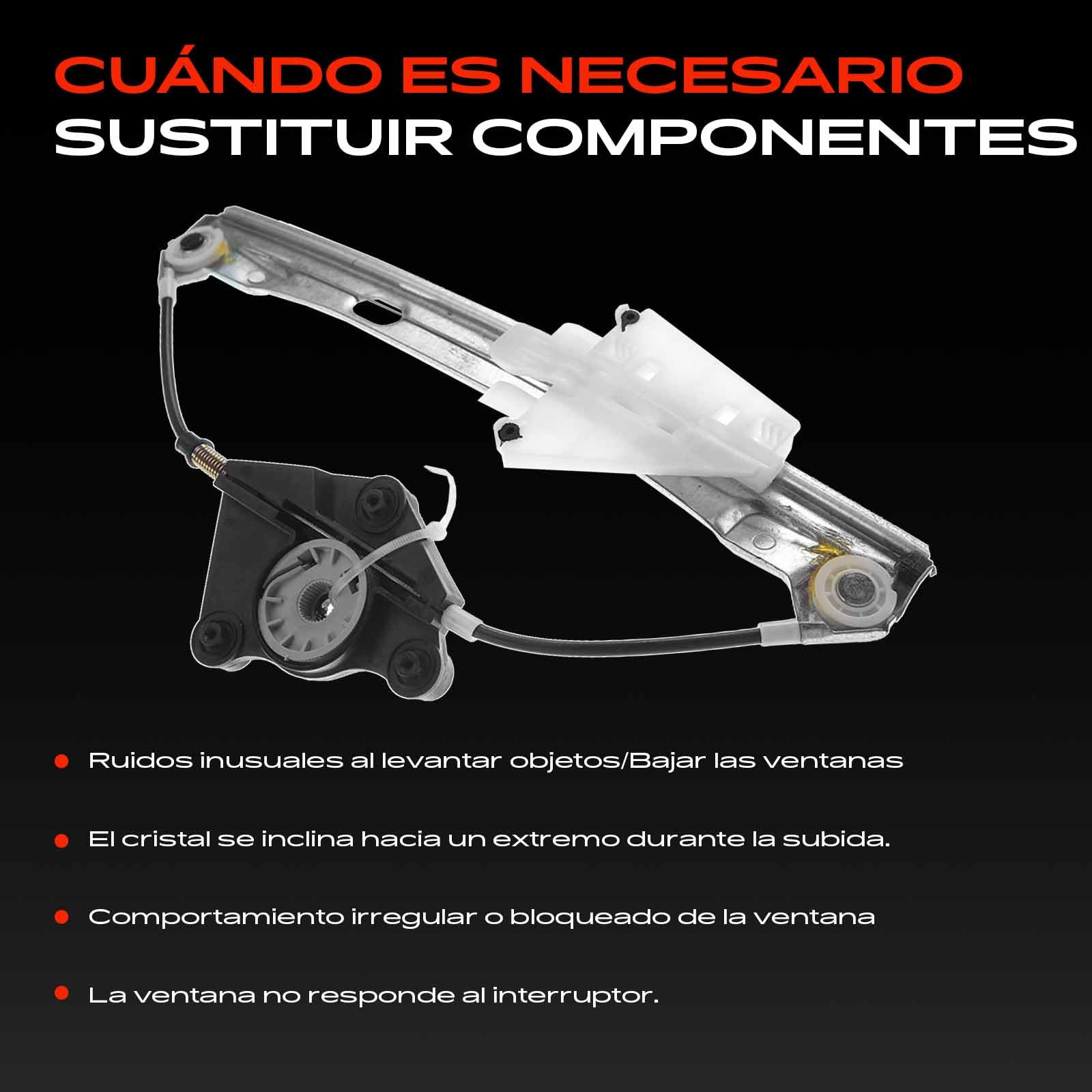 Frankberg Elevalunas Mecanismo elevalunas Eléctrico sin Motor Parte trasera izquierda Sin placa 4/5-Puerta Compatible con 159 939 2005-2012 Replace# 71740124