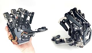 RWRAPS 5 Dof Robotic Hand Claw Humanoid Robot Bionic Assembled Mechanical Manipulator Claw for Programming Robot DIY Kit (Color : Left and Right hand)
