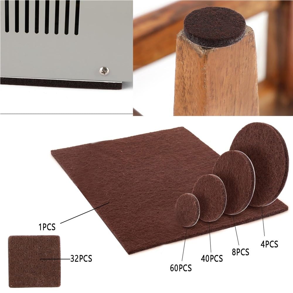 145 Almohadillas for Muebles, Protectores de Suelo for Patas de sillas, Almohadillas de Fieltro for Suelos de Madera.