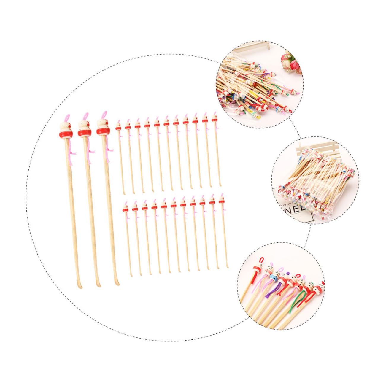 500piezas Cucharas De Cera Para Oídos De Colgantes De Limpieza De Cerumen Utensilios Color Aleatorio