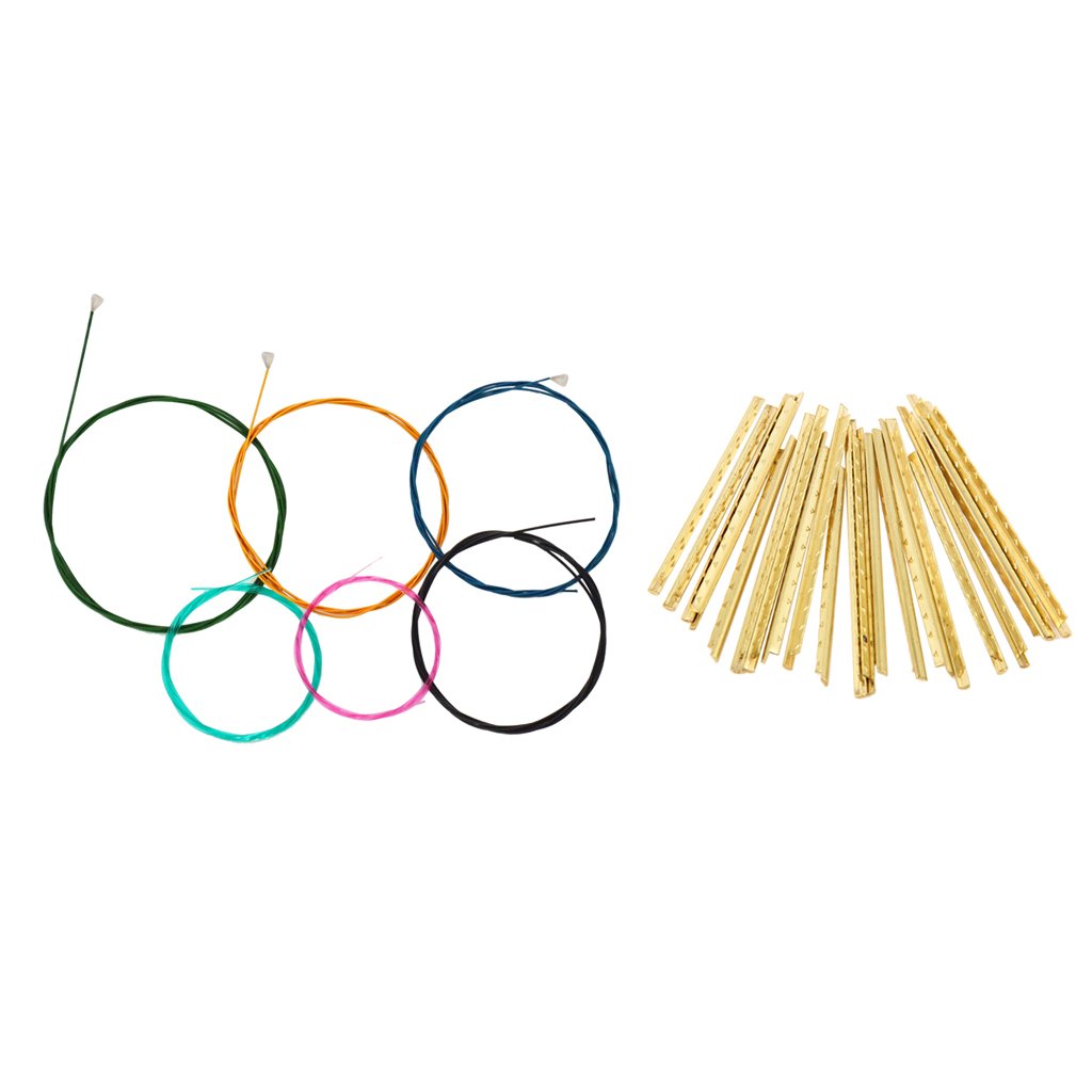 Juego de 10 cuerdas de nailon multicolor para guitarra clásica con trastes