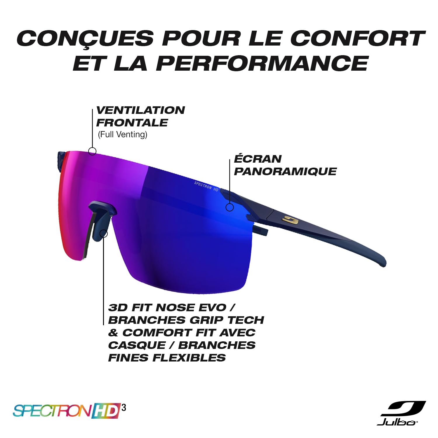 Julbo Faster M Lunettes de Soleil 100% UV Protection
