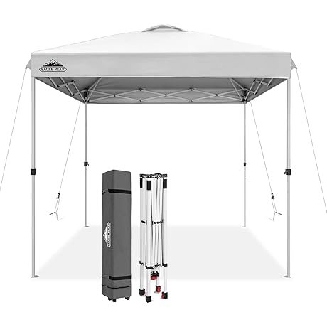 EAGLE PEAK 8x8 Pop Up Canopy Tent Instant Outdoor Canopy Easy Set Up