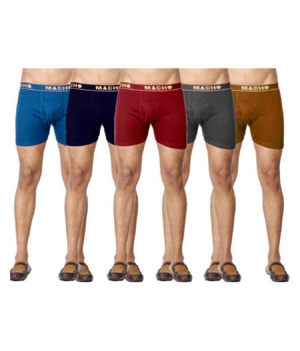 AmulMacho Original Men's Underwear - Pack of 5 Pcs - Assorted Colour (XX-Large / 100 cm)