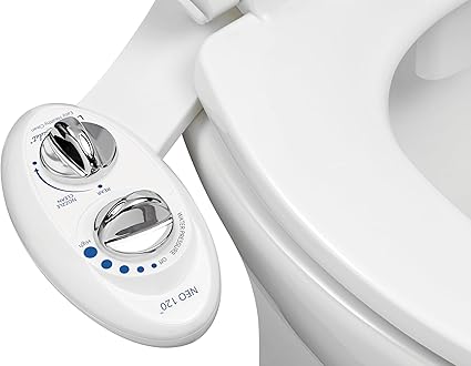 NEO 120 Single Nozzle Self Cleaning Non Electric Bidet Attachment for Toilet.