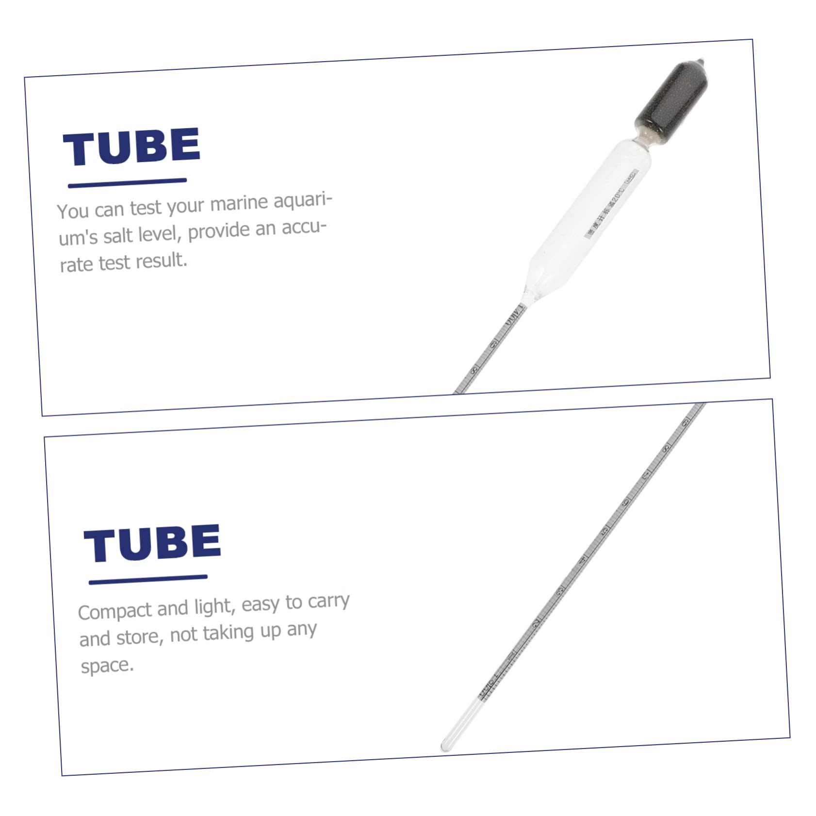 STOBAZA Quality Tester Glass Hydrometer Perfect for Pool Aquaculture Fish Tank Maintenance
