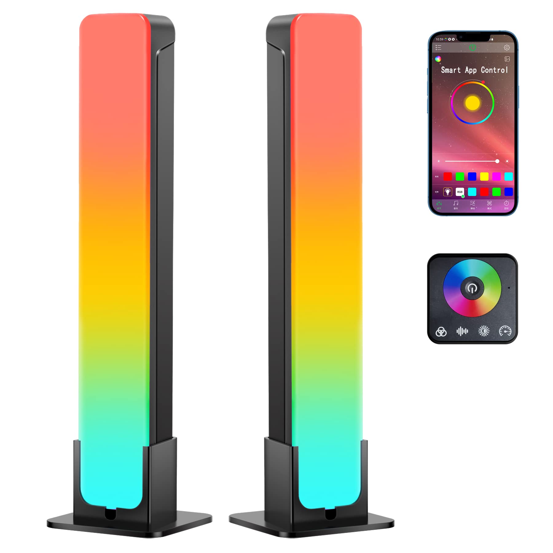 Buy XINLEO RGB Gaming Lights Smart Light Bar ,20 Scene Modes and Music Sync Modes,Work with APP