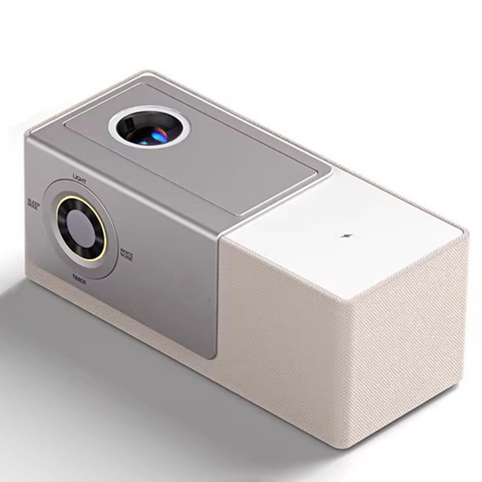 Haut-parleur Bluetooth avec diaphragme de basse, horloge de bureau, écran rabattable de 12,7 cm, paroles flottantes, chargement sans fil, éclairage d'ambiance 1800 K pour la maison/fête/extérieur