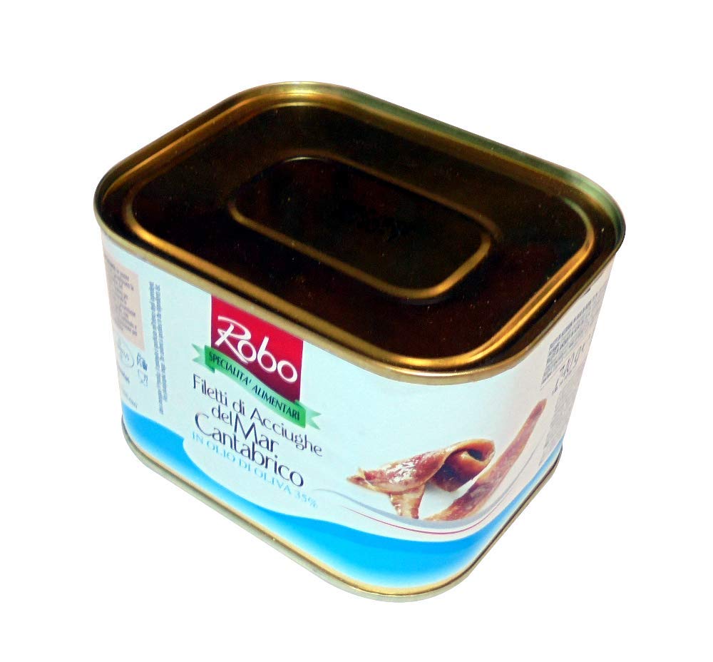 GR 740 FILETTI DI ACCIUGHE DEL CANTABRICO IN OLIO DI OLIVA ANCHOVY FILLETS FROM THE CANTABRIAN SEA