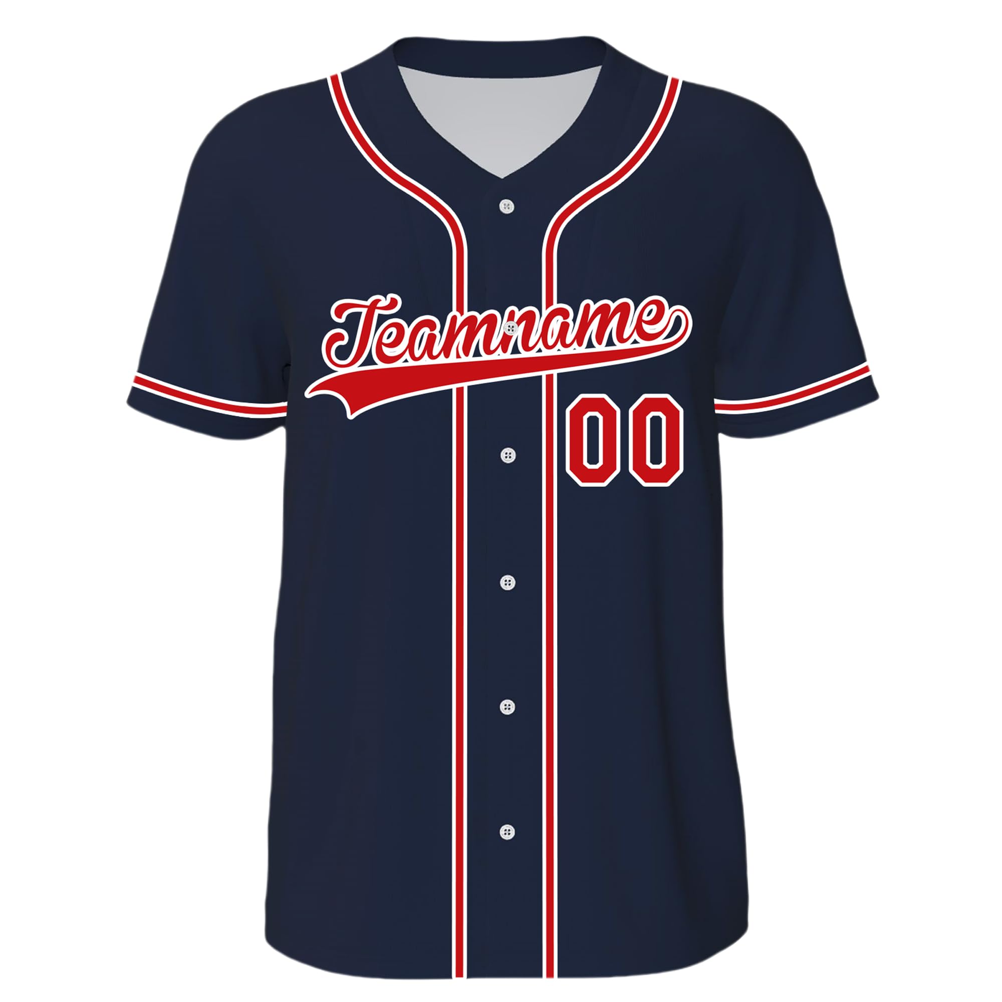 WERWAES Maillot de Baseball Personnalisé Homme Femme Tee Shirt Sport