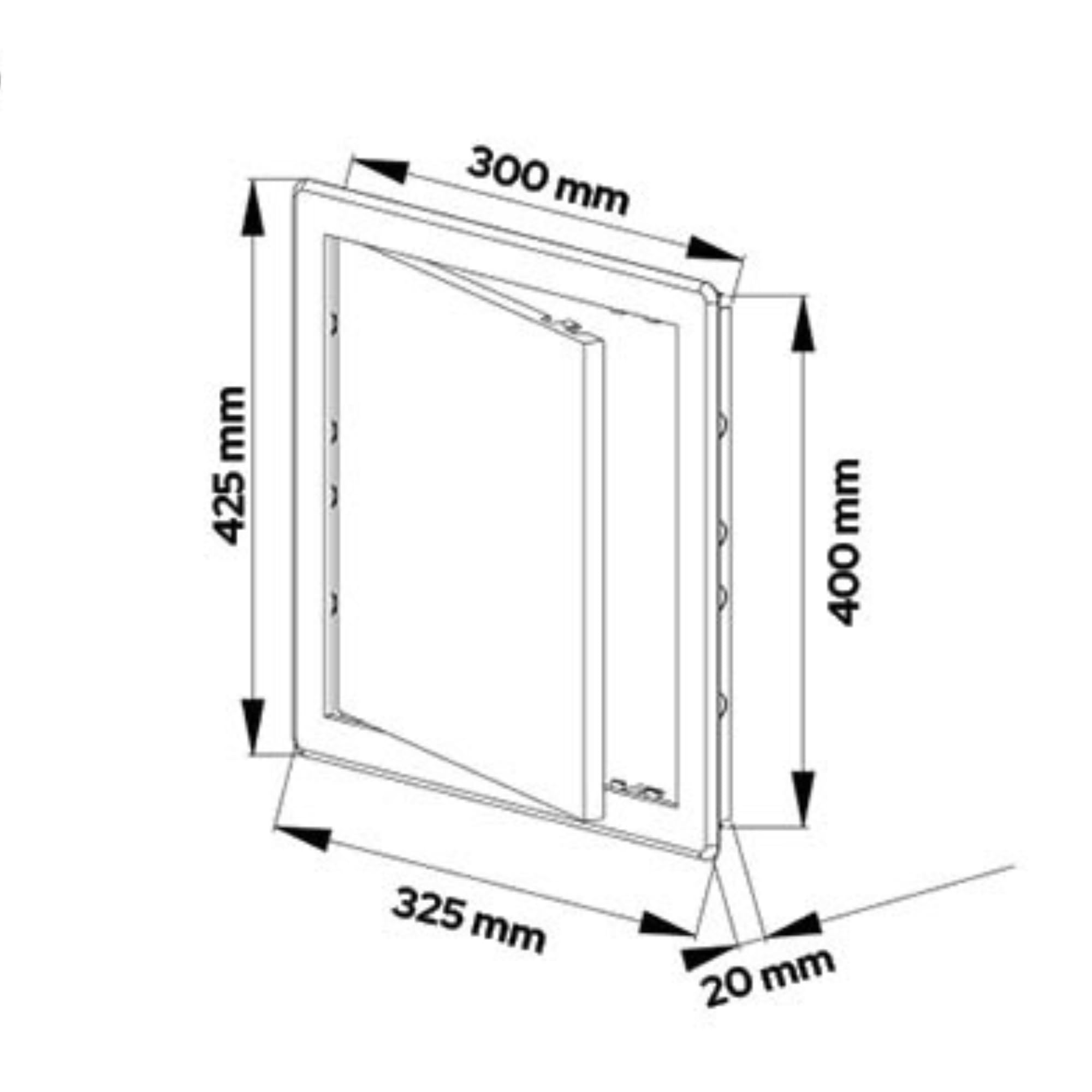 Puertas de Contadores Color Blanco Material ABS (30 x 40 cm)