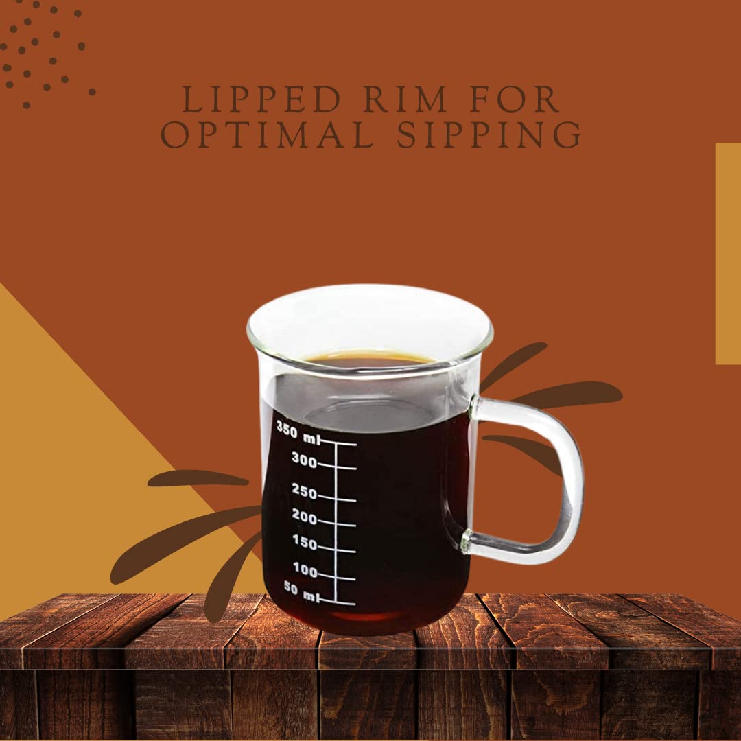 Novelty Laboratory Beaker Mug 14 Ounces (425 ml) - Made from Heat Resistant Borosilicate Glass - Accurate Measurement Markings on Side - Microwave Safe - Perfect for a Coffee, Tea & Science Lover - Image 6