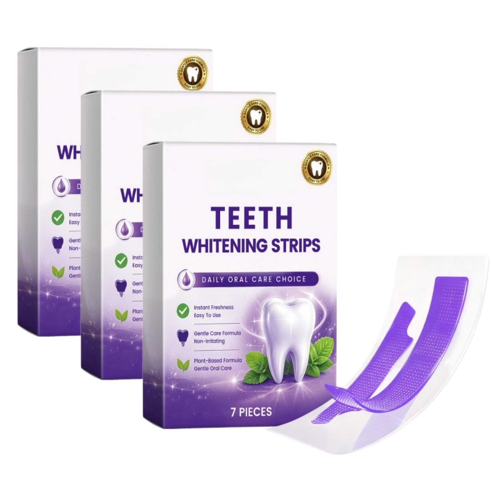 Cinta de blanqueamiento dental púrpura, para dientes 30 minutos de resultados visibles rápidamente, elimina manchas café/té, vino/cigarrillo, ideal antes de un evento, seguro para el esmalte